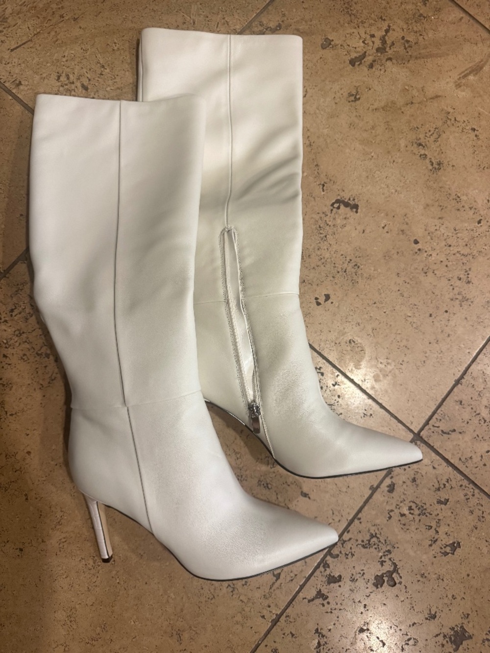 Nine West White Knee-High Boots – Size 8.5 – New!